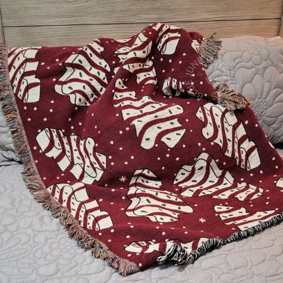 Little Debbie Christmas Tree Cakes Throw Blanket - Picture 2 of 4
